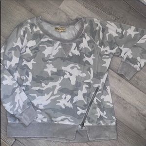 Green Camo Crewneck Sweater
